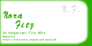 nora fitz business card
